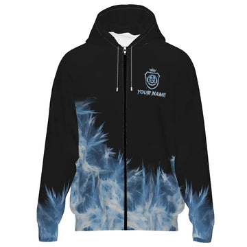 Darts Zipper Hoodie in IJsblauw - g9322