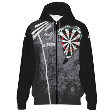 Grunge Darts Rits Hoodie W616