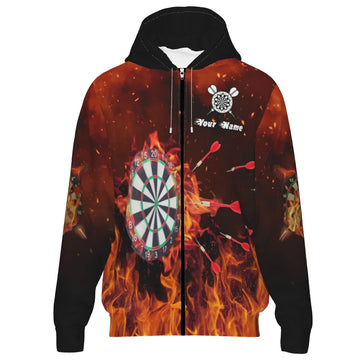 Dart Hoodie met Vlammenprint Q861