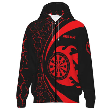 Dart Hoodie met Vuurvlam Design - H259