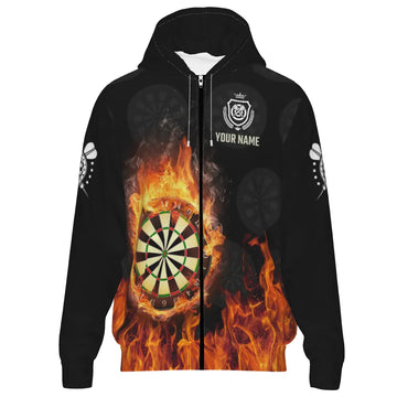 Darts Hoodie met Vuur en Trots O237