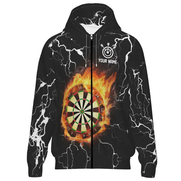 Dart Hoodie met Vlammen, Donder en Bliksem g2754