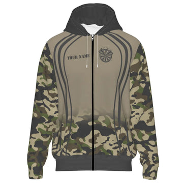 Darts Hoodie met Doodskop en Grijsaap in Camouflage