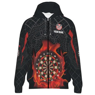 Dart Hoodie met Keltisch Patroon en Vlammen