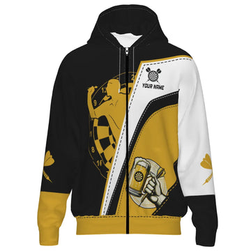 Darten en Bier - Daar Ben Ik Voor Hier! Darts Zipper Hoodie L1457