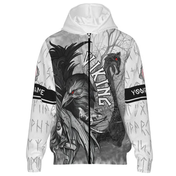 Viking Dart Rits Hoodie - Raven en Drakkar VK6112
