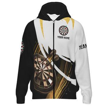 Darts Zipper Hoodie - Geluk is een Bullseye!