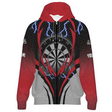 Dart Zipper Hoodie met Bliksem en Donder Vlam A590