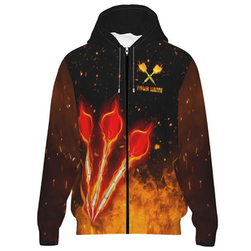 Oranje Dart Rits Hoodie L1441