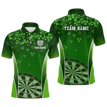 Heren Polo Shirt met 3D Klavertje Vier voor St. Patrick's Day - L1347
