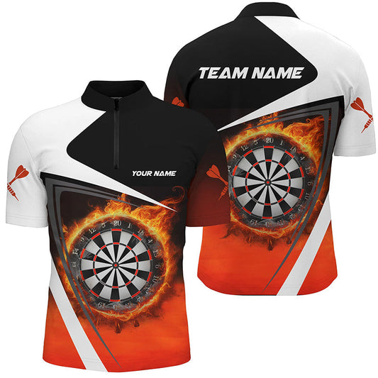 Custom Men's Flame Dart Quarter-Zip Dart Shirt V1083