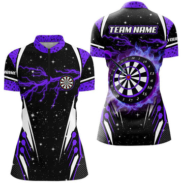 Women's Purple Lightning Dart Zip Jersey T1399