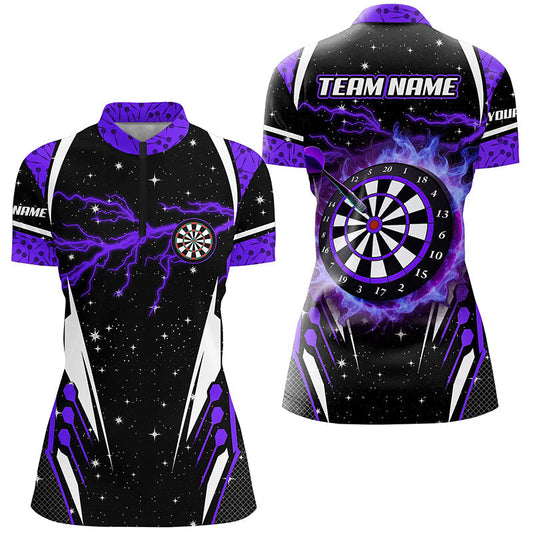 Women's Purple Lightning Dart Zip Jersey T1399