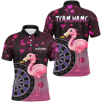 Persoonlijk Roze Flamingo Darts T-shirt voor Mannen T2209