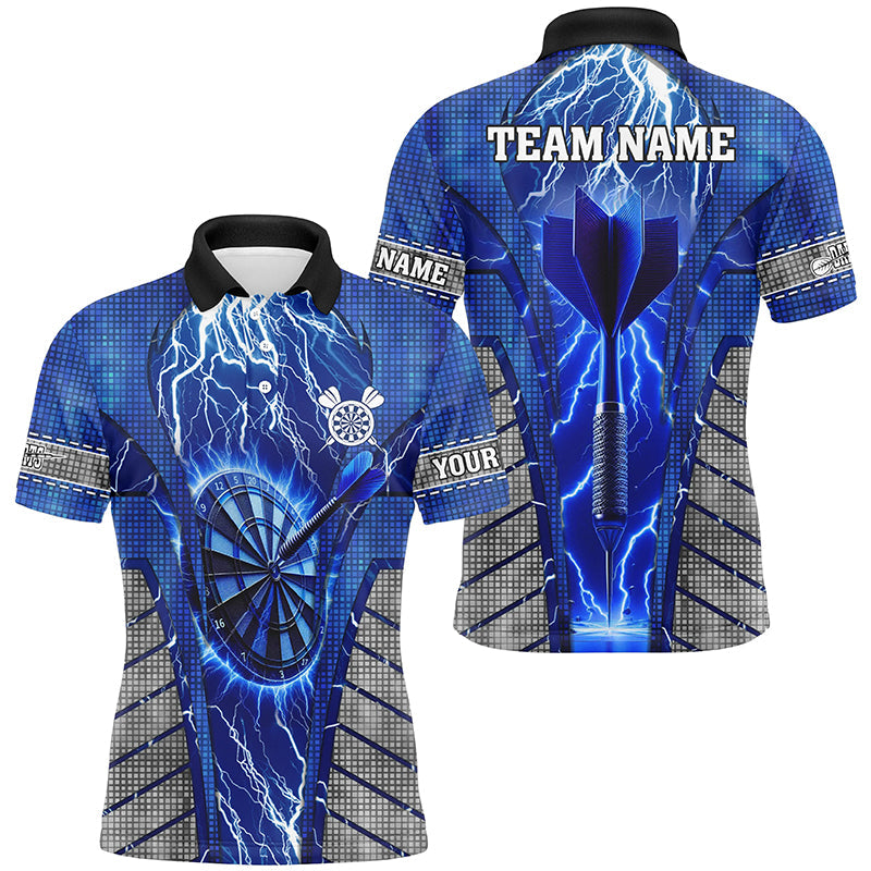 Heren Dartshirt Blauw met Donder Darts T2215