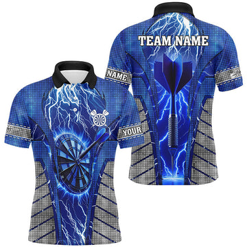 Heren Dartshirt Blauw met Donder Darts T2215