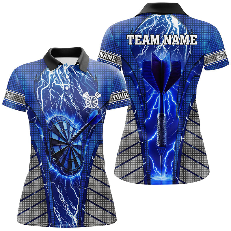 Dames T-shirt met Blauw Dartbord en Donder Darts T2215