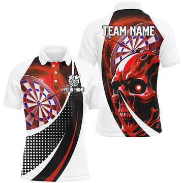 Op maat gemaakte Rode Doodskop Dartshirts voor Mannen T2264