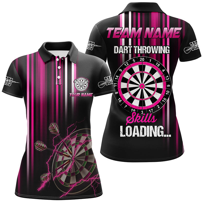 Op maat gemaakte Roze Dartshirts voor Vrouwen T2278
