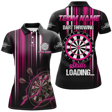 Op maat gemaakte Roze Dartshirts voor Vrouwen T2278