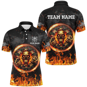 Heren 3D Geprinte Skulls Dartbord Vlam Darts Shirt T2279
