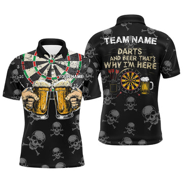 Darts Skulls T-Shirt voor Mannen - Persoonlijk Drinkshirt T1981