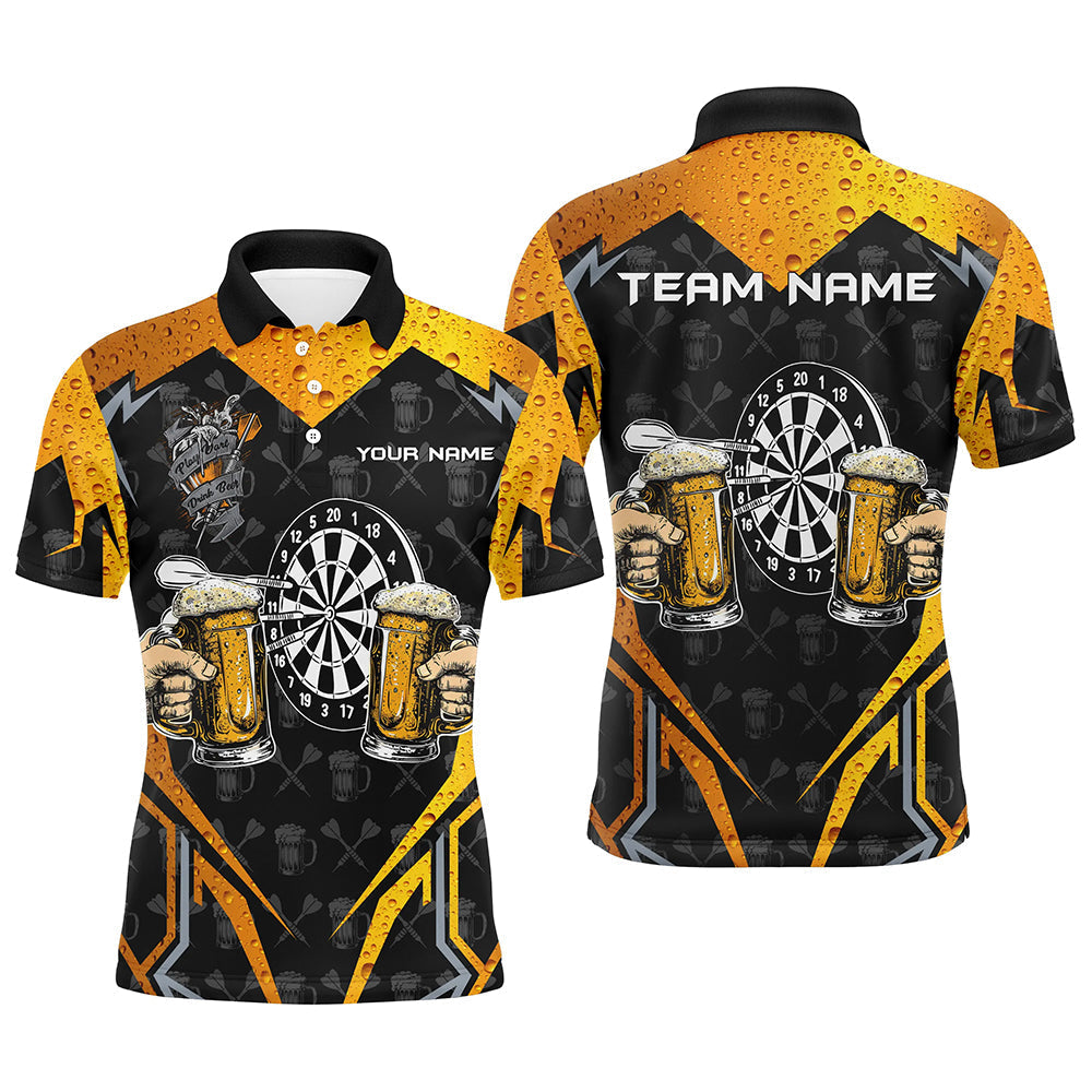 Persoonlijke Zwarte Dartshirts voor Mannen - Grappige Bierteam Jerseys T2187