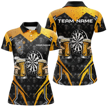 Op maat gemaakte Zwarte Darts Teamshirts voor Vrouwen T2187