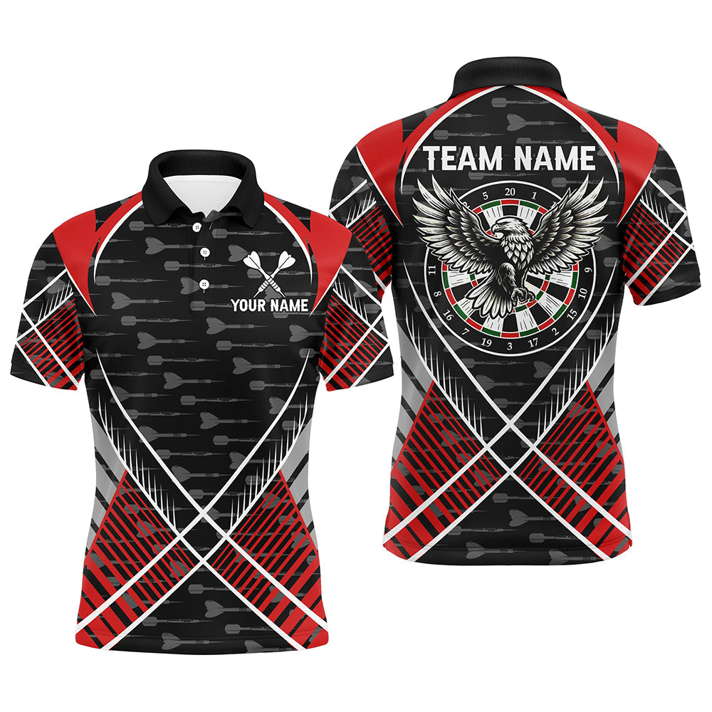 Darts Adelaar Polo & Zip Shirt voor Mannen - Rood T2202