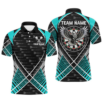 Darts Adelaar Polo & Half-Ritssluiting Shirt voor Mannen - Turquoise T2204