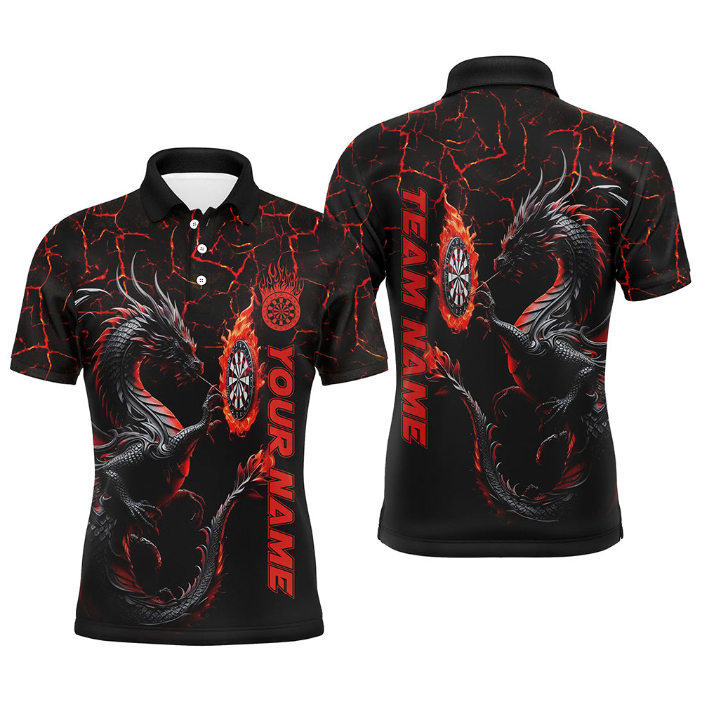Custom Red Big Dragon 3D Printed Darts Shirts - Personalized Men's Team League Jerseys T1841