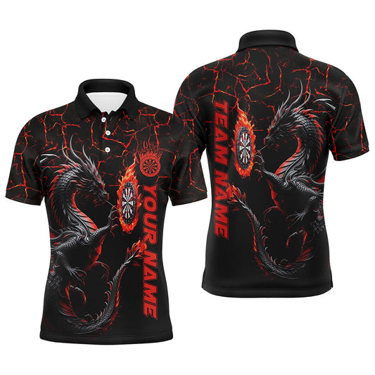 Custom Red Big Dragon 3D Printed Darts Shirts - Personalized Men's Team League Jerseys T1841
