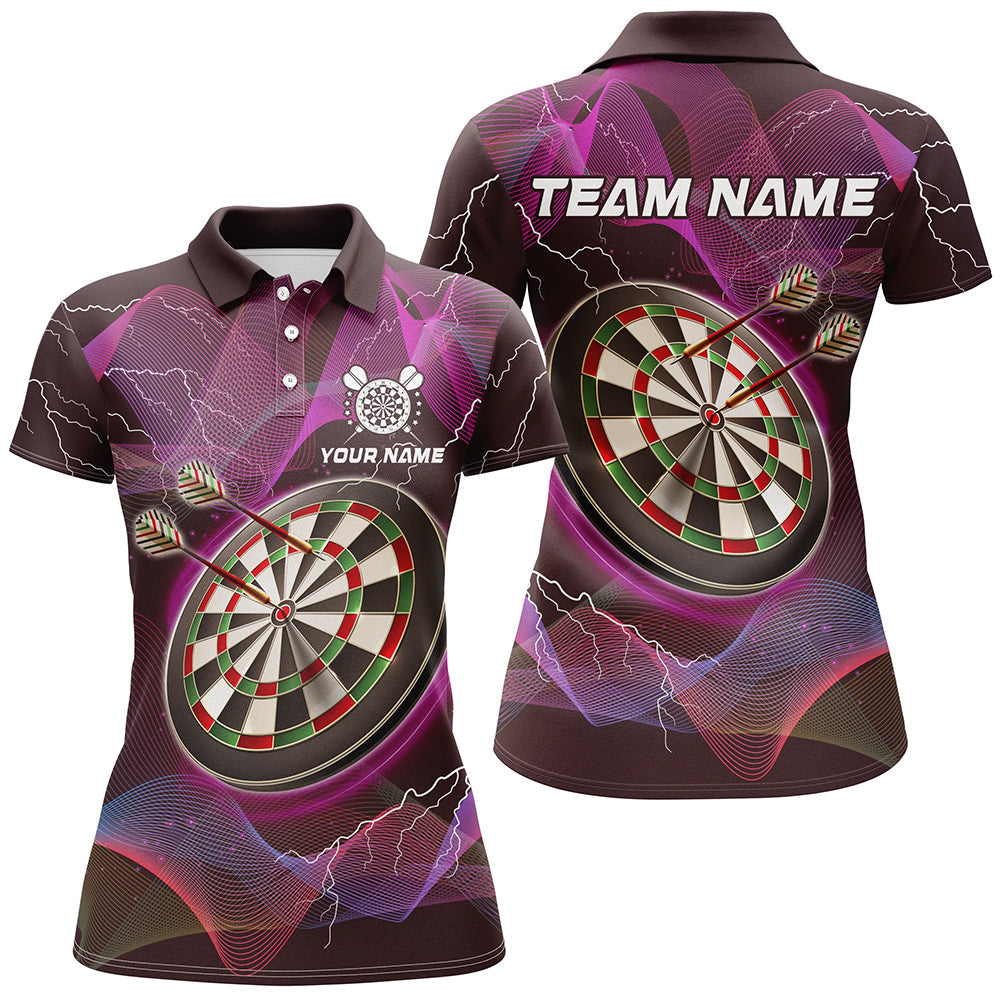 Op maat gemaakte Roze Darts Jersey voor Dames T2049