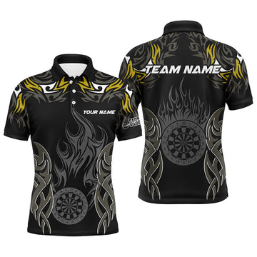 Heren Gepersonaliseerd Geel Dartstoernooi Shirt T2332