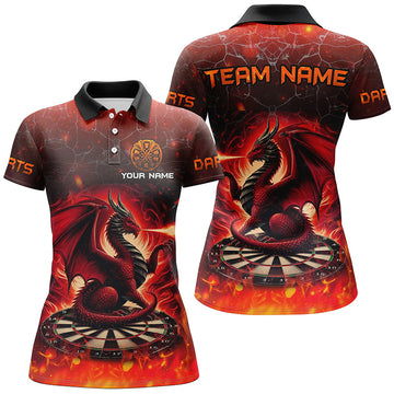 Darts Draak Vlam 3D Geprinte Dames Jersey - Rood T2211