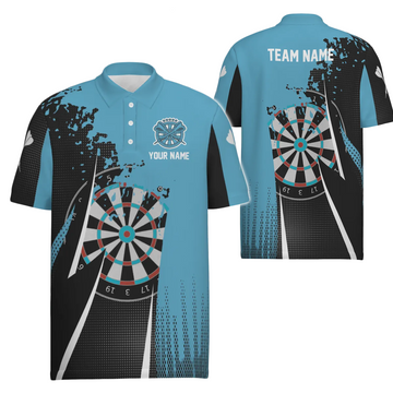 Op maat gemaakte Zwarte Blauwe Darts Polo voor Mannen O305