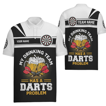 Poloshirt met Dartontwerp voor Mijn Drinkteam O902