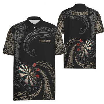Heren Polo Shirt K468 met Tribal Darts Motief