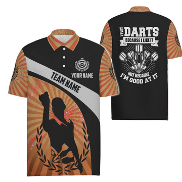 Heren Polo Shirt Oranje Halo Darts O199