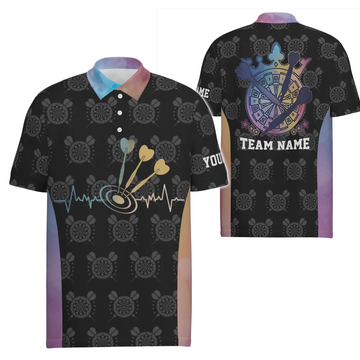 Heren Polo met Dart Hartslagpatroon Z571