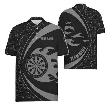 Heren Grijze Vuurvlammen Darts Polo R500