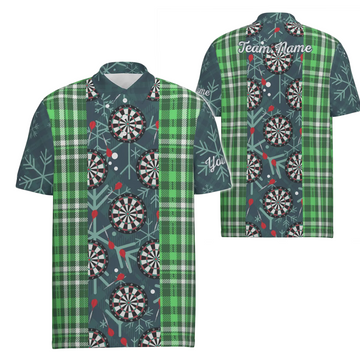 Groene Flanellen Polo met Ruitpatroon voor Kerst voor Mannen V292