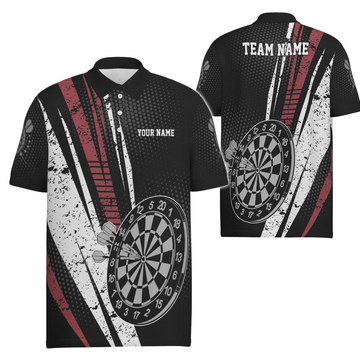 Heren Retro Geometrisch Darts Poloshirt O275