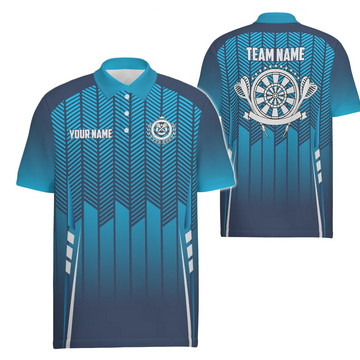 Heren Polo Shirt met Koele Blauwe Gradient R712