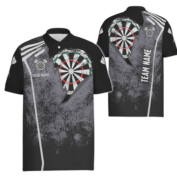 Op maat gemaakte Retro Grunge Darts Polo Shirt voor Mannen W616