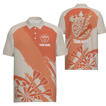 Persoonlijke Oranje Darts Polo voor Mannen y6174