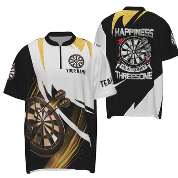 Heren Slim Fit Darts 1/4 Zip Jersey 'Geluk aan je Zijde!' G613