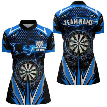 Blauwe Donder Lightning Darts Dames Quarter Zip Jerseys L1304