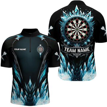 Blauwe IJs Dartbord Poloshirt voor Mannen L1241