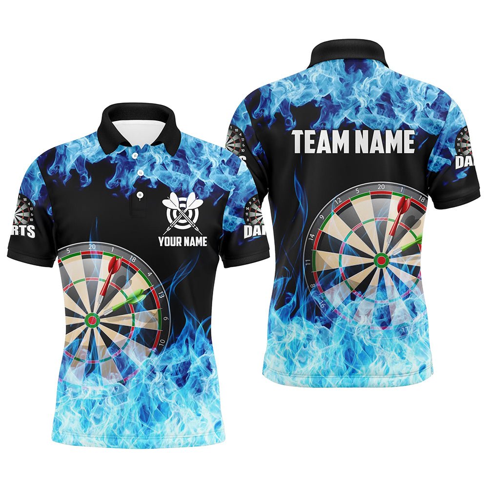 Heren Polo met Blauwe Vlam Darts T1227